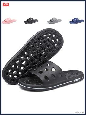 Quick Drying EVA Shower Sandals Drain Holes Anti Slip Arch Support Slip On